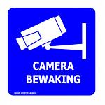 Camera Bewaking Sticker XL (Glas)