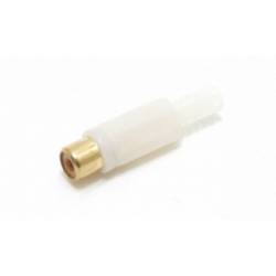 RCA/Tulp plug vrouwtje Wit