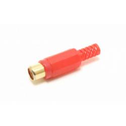 RCA/Tulp plug vrouwtje Rood