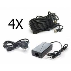 Kabelset 4x20M + Voeding